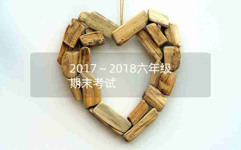 2017～2018六年级期末考试