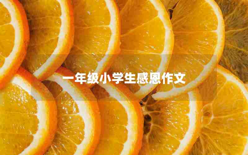 一年级小学生感恩作文