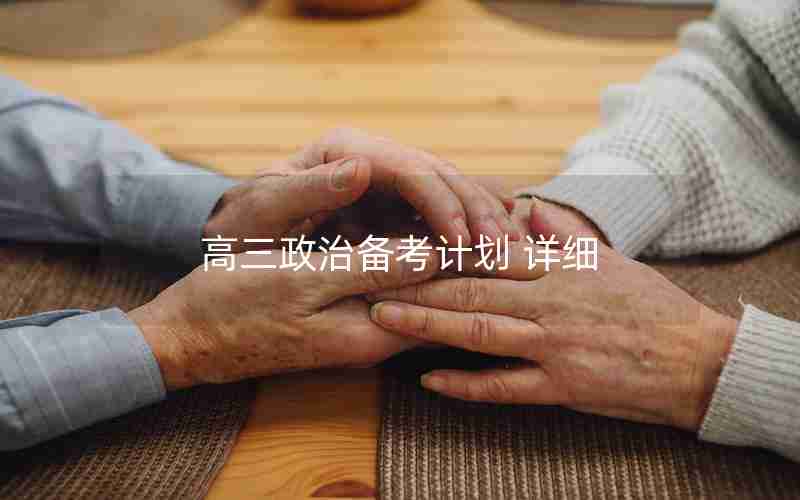 高三政治备考计划 详细