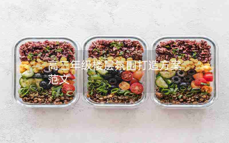 高三年级楼层氛围打造方案范文