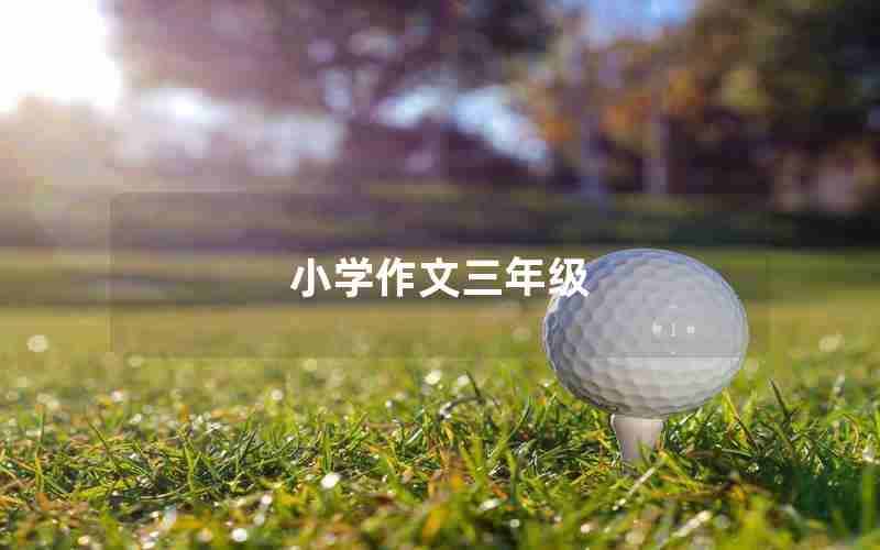 小学作文三年级