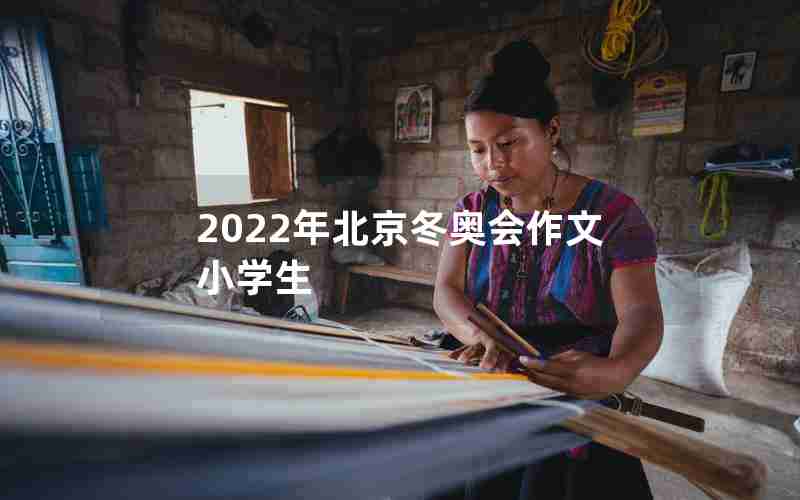 2022年北京冬奥会作文小学生