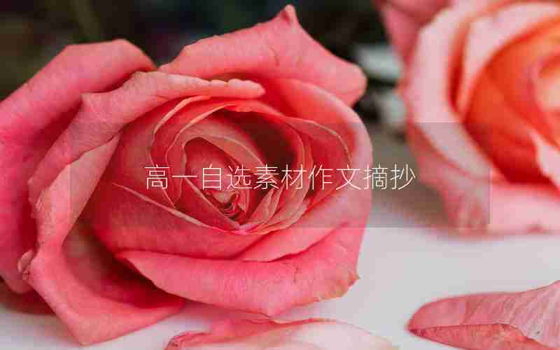 高一自选素材作文摘抄