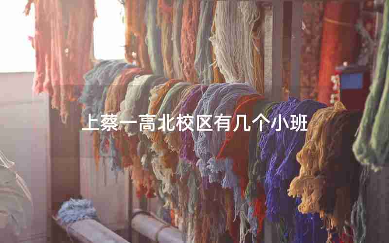 上蔡一高北校区有几个小班