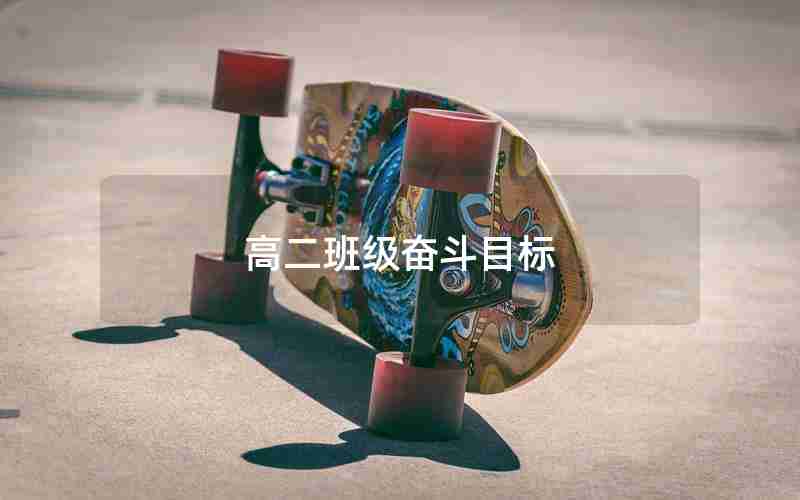 高二班级奋斗目标