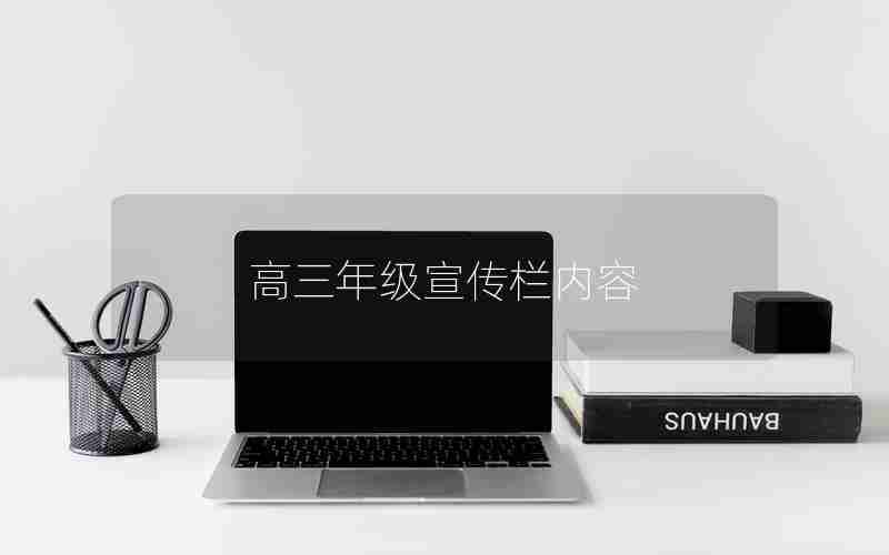 高三年级宣传栏内容