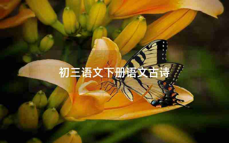 初三语文下册语文古诗