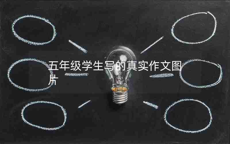 五年级学生写的真实作文图片