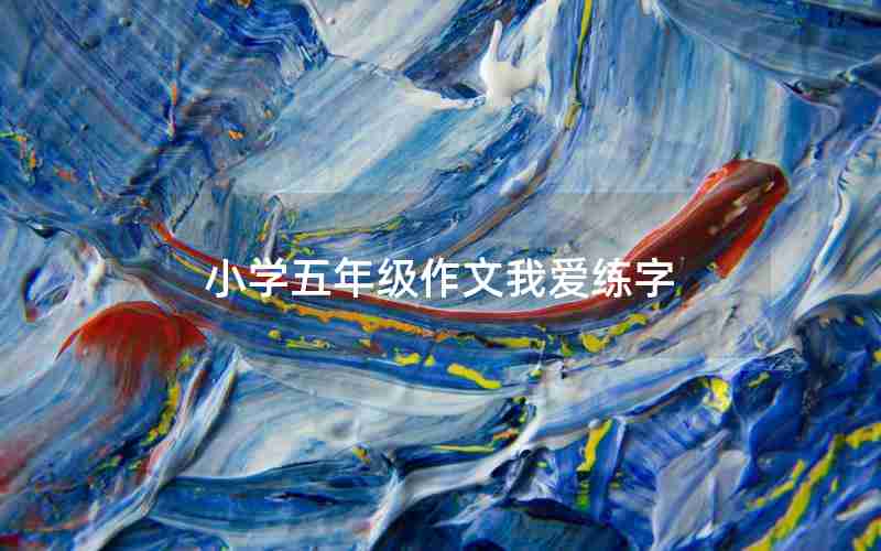 小学五年级作文我爱练字