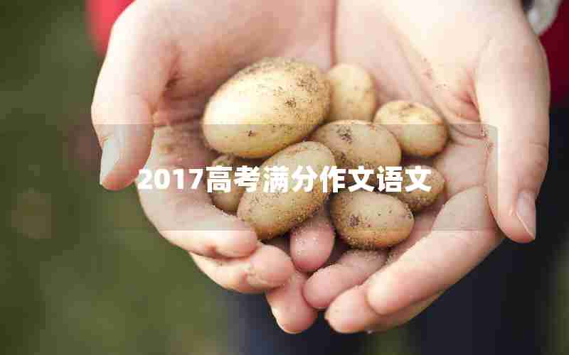 2017高考满分作文语文