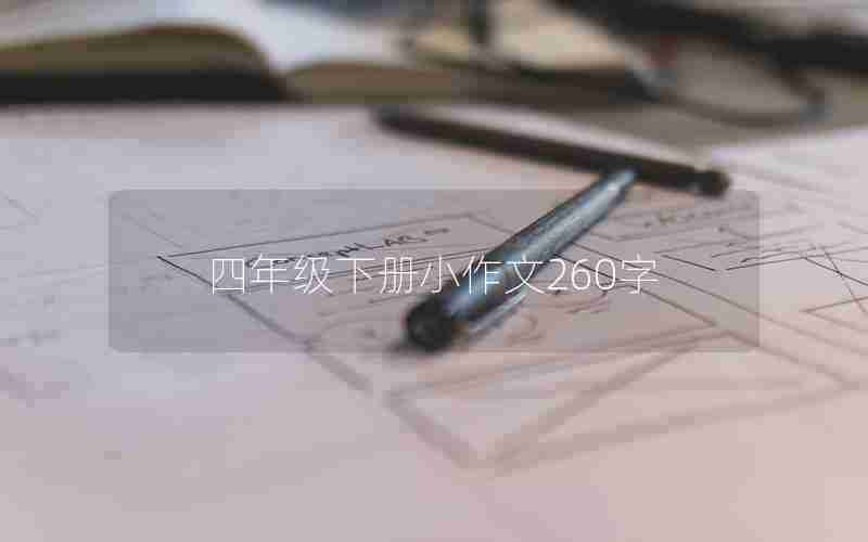四年级下册小作文260字