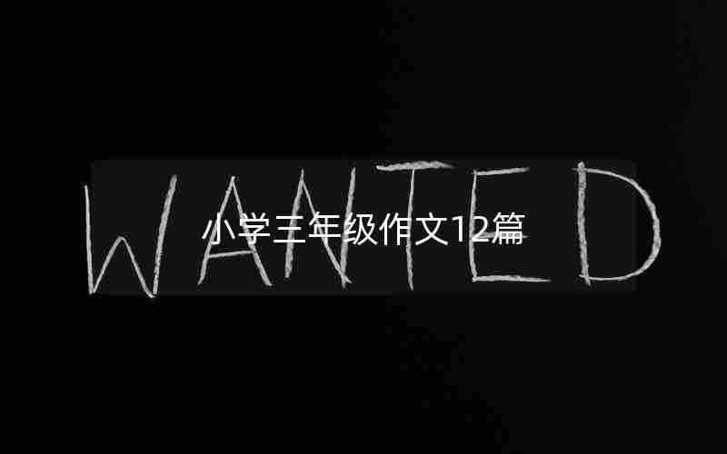 小学三年级作文12篇