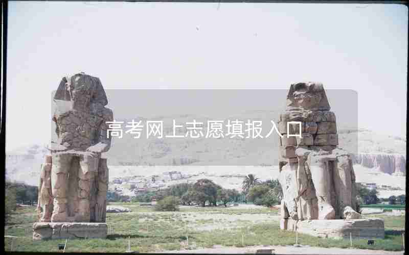 高考网上志愿填报入口