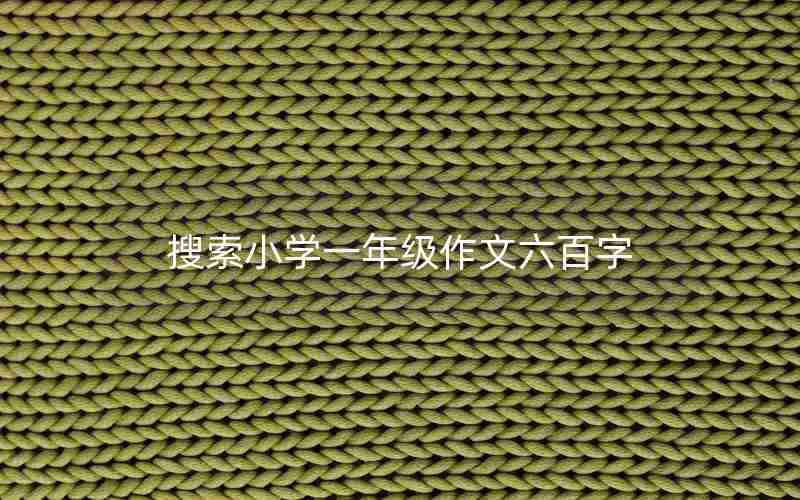 搜索小学一年级作文六百字