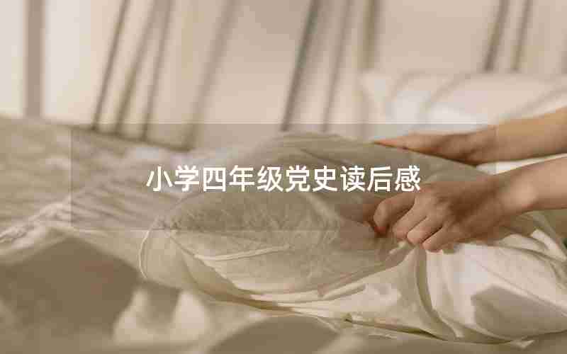 小学四年级党史读后感