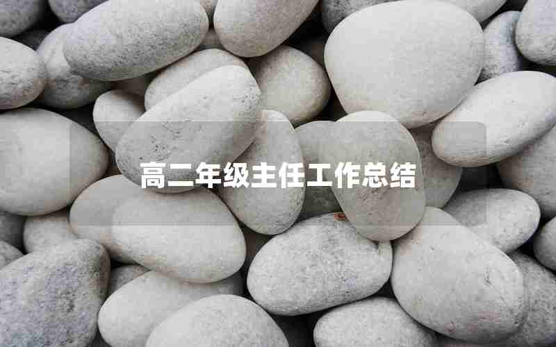 高二年级主任工作总结