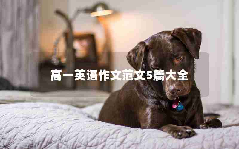 高一英语作文范文5篇大全