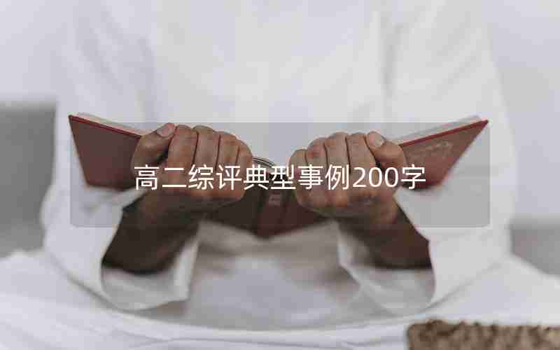 高二综评典型事例200字