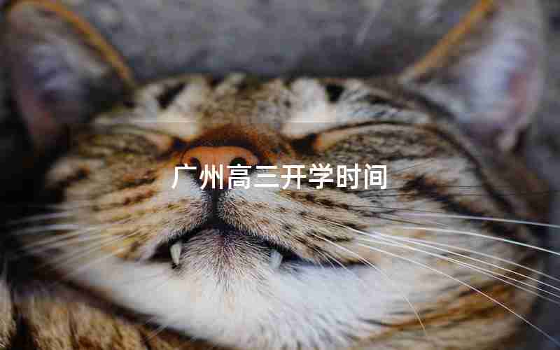 广州高三开学时间