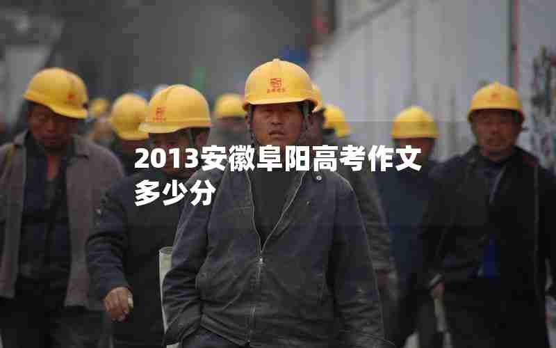2013安徽阜阳高考作文多少分