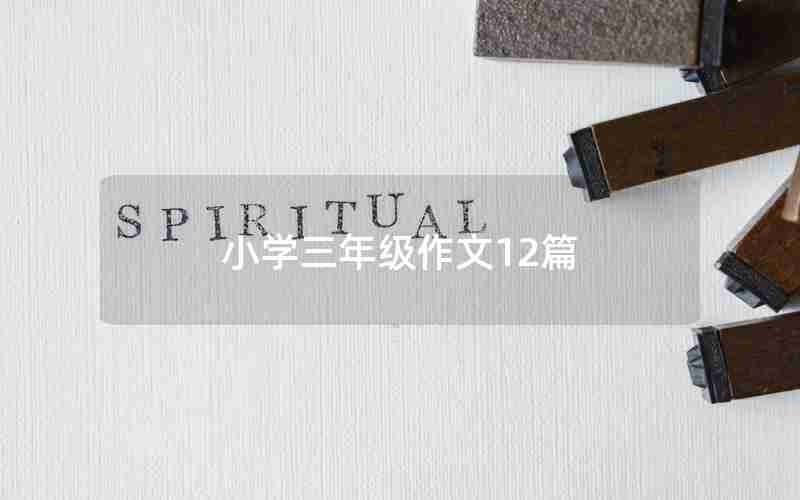 小学三年级作文12篇