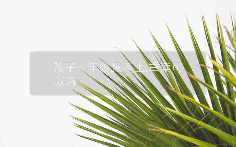 孩子一年级跟不上,重读可以吗