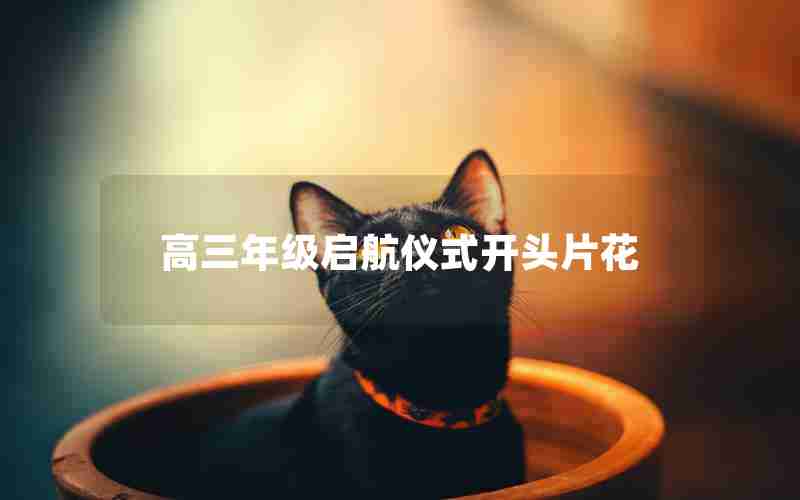 高三年级启航仪式开头片花