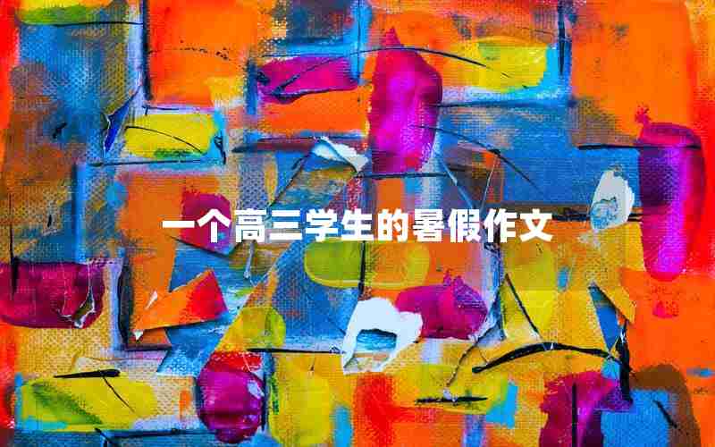 一个高三学生的暑假作文