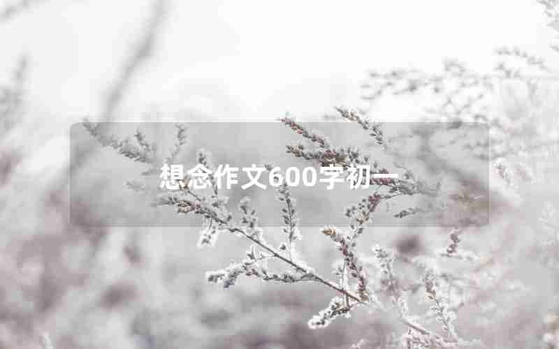 想念作文600字初一