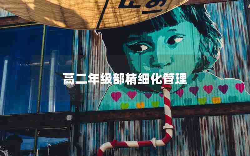 高二年级部精细化管理