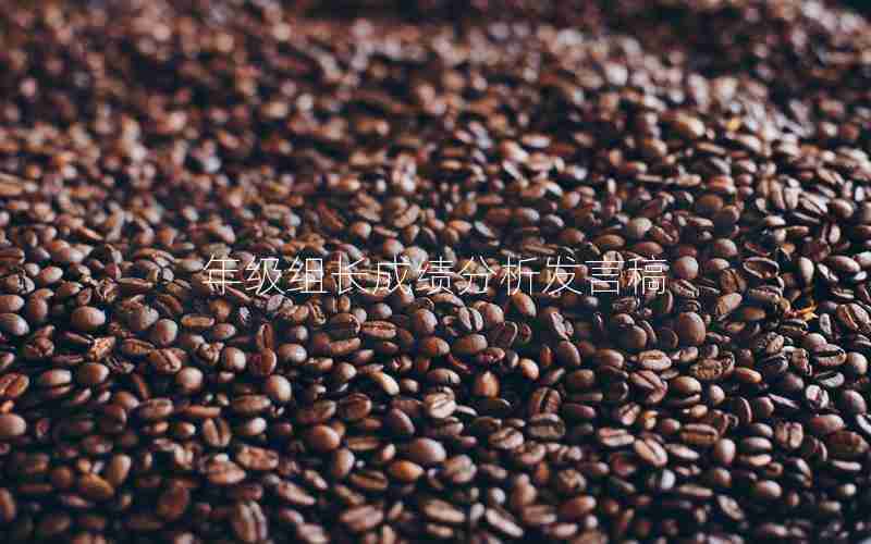 年级组长成绩分析发言稿