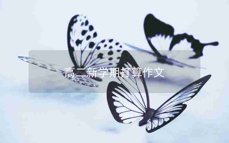 高二新学期打算作文