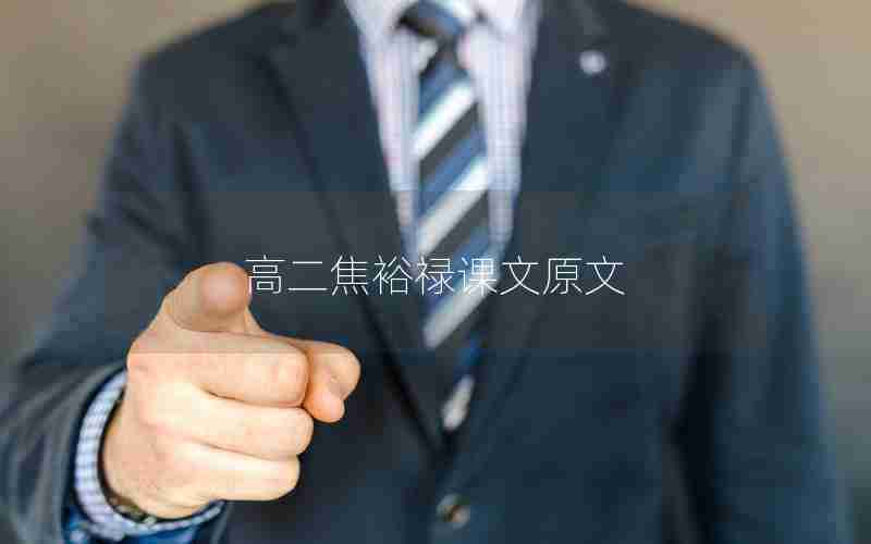 高二焦裕禄课文原文
