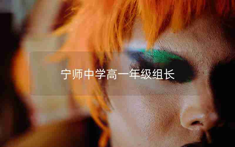 宁师中学高一年级组长