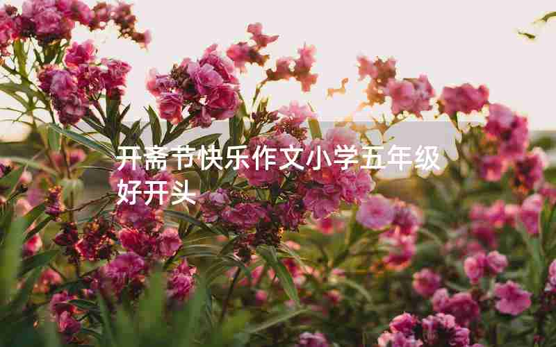 开斋节快乐作文小学五年级好开头