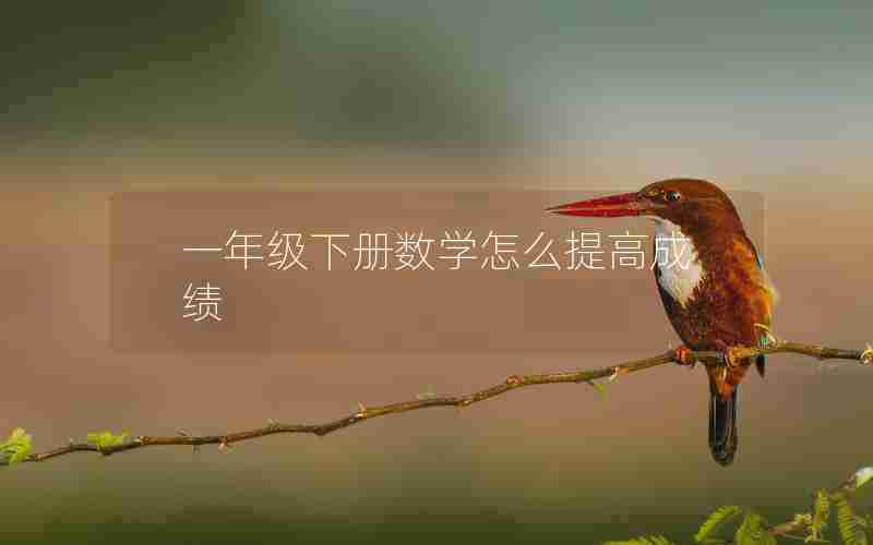 一年级下册数学怎么提高成绩