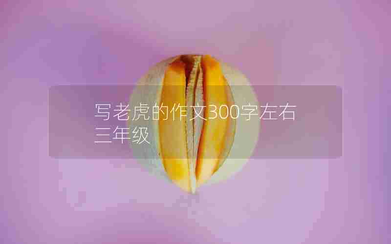 写老虎的作文300字左右三年级