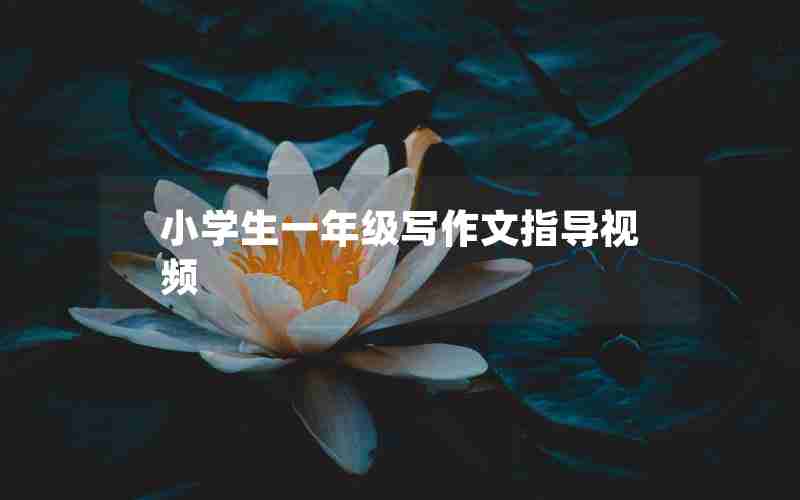 小学生一年级写作文指导视频
