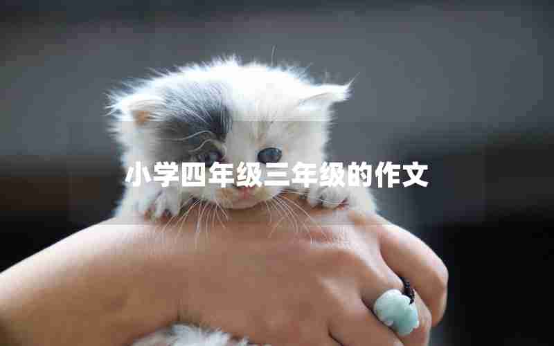 小学四年级三年级的作文