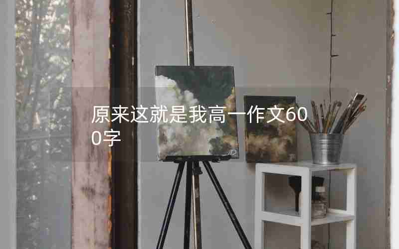原来这就是我高一作文600字