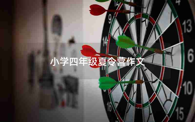 小学四年级夏令营作文