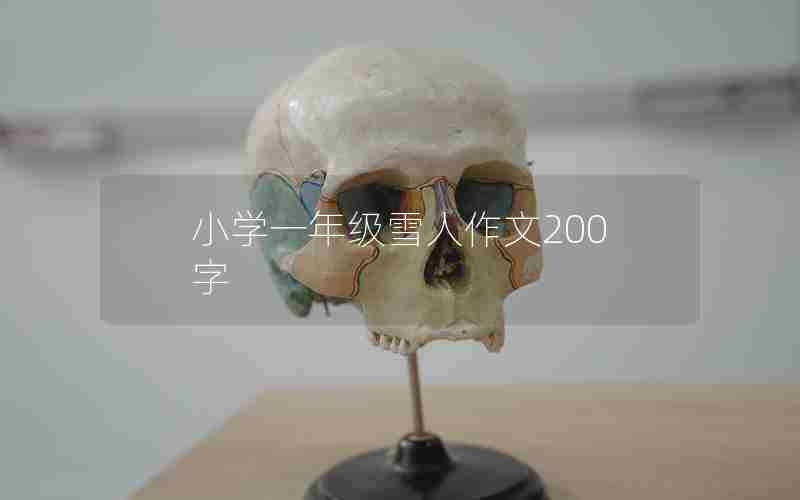 小学一年级雪人作文200字