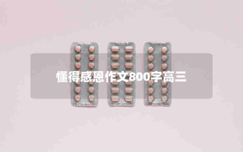 懂得感恩作文800字高三