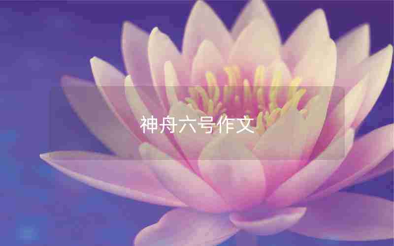 神舟六号作文