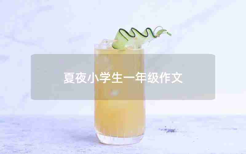 夏夜小学生一年级作文