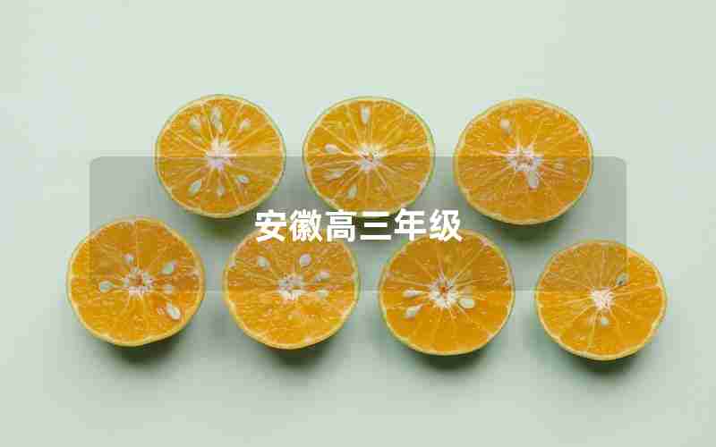 安徽高三年级