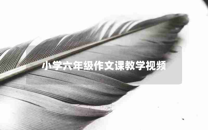 小学六年级作文课教学视频