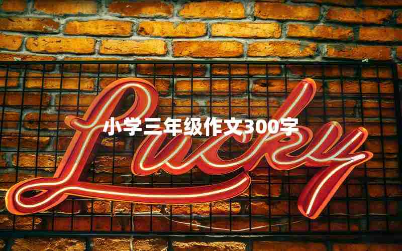 小学三年级作文300字