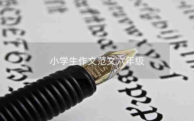 小学生作文范文六年级
