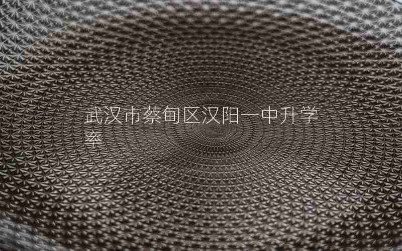 武汉市蔡甸区汉阳一中升学率